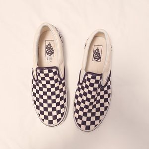 checkered slip on vans